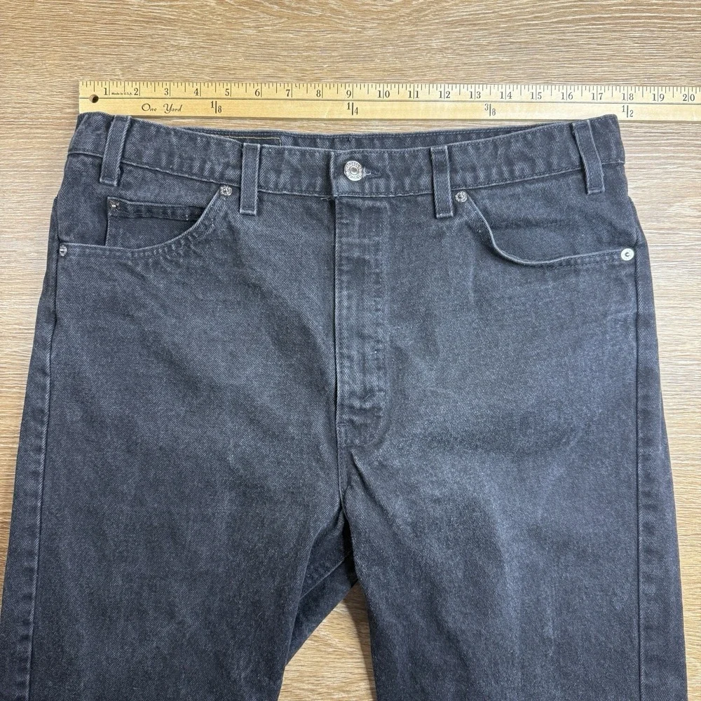 Levi's 505 Orange Tab Jeans Mens 38x30 Vintage USA Black Regular Fit Straight